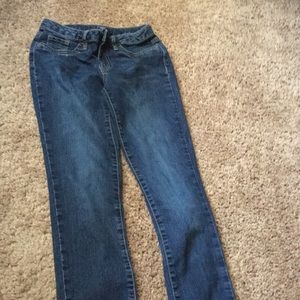 Dark wash blue jeans